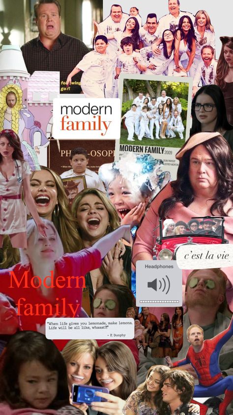 Modern Family Collage Wallpaper, Modern Family Poster Vintage, Sitcoms Collage, Modern Family Collage, Modern Family Wallpaper Iphone, Modern Family Wallpaper Aesthetic, Modern Family Stickers, Modern Family Wallpaper, Modern Family Aesthetic