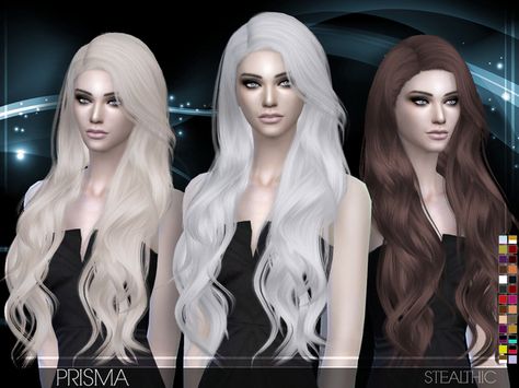 Stealthic - Prisma (Female Hair) Female Hairstyles, Mod Hair, Pelo Sims, Fallout 3, Female Hair, Sims 4 Update, Sims Hair, Best Sims, Sims 4 Cas