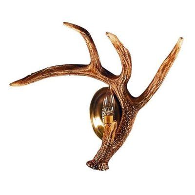 Antler Wall Sconces, Diy Antler, Deer Antler Decor, Lodge Homes, Antler Wall, Black Forest Decor, Rustic Sconces, Rustic Lanterns, Antique Candles