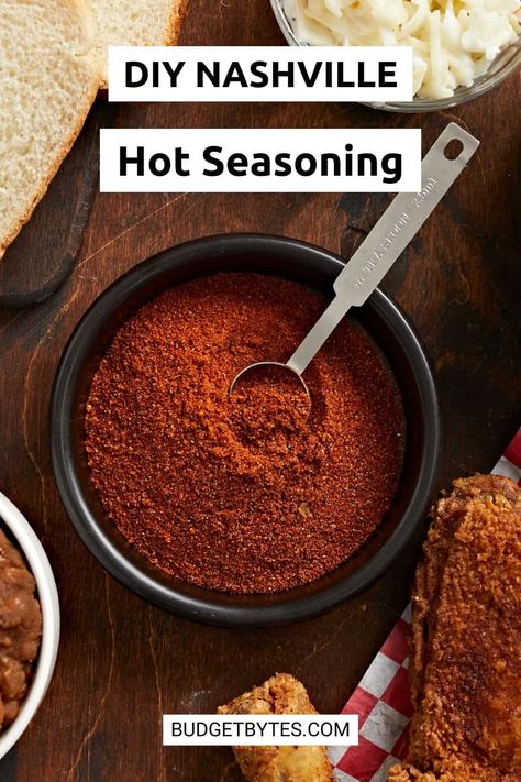 Nashville Hot Seasoning, Nashville Hot Chicken Recipe, Hot Chicken Recipe, Dry Rub For Chicken, Spice Rubs, Homemade Dry Mixes, Dry Rub Recipes, Nashville Hot Chicken, Hot Spices