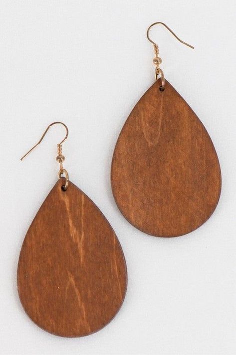 Wooden Earrings Handmade, Wood Teardrop Earrings, Glowforge Ideas, Funky Earrings, Wood Tones, Shoe Gifts, Cricut Maker, Bohemian Earrings, Dangly Earrings