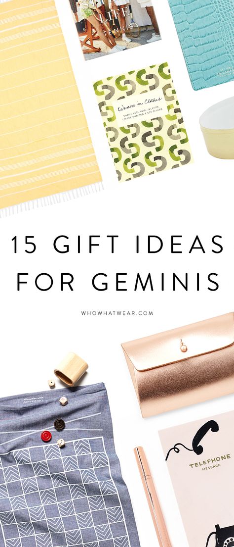 The birthday gift guide for the Geminis in your world Gemini Gifts Ideas, Birthday Gift Guide, Our Birthday, 15 Gifts, Christmas Gift Guide, Gift Guides, Time To Celebrate, Birthday Gift Ideas, Perfect Birthday