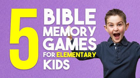 5 Bible memory games for elementary kids Bible Memory Games, Memorization Games, Memory Verses For Kids, Memory Verse Games, Games For Preschoolers, Verses For Kids, Bible Verse Memorization, Bible Verses For Kids, Sunday School Crafts For Kids