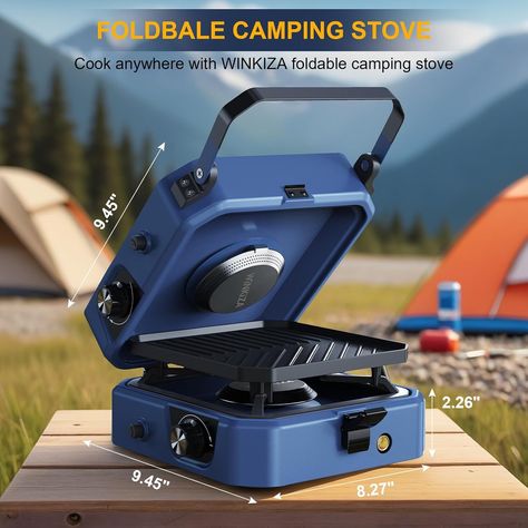 |Features/Details| Upgraded WINKIZA 2 Burner Foldable Camping Stove with Griddle, Propane Camp Stove with 16,000 BTU, Adjustable Burners with Piezo Ignition & Easy Carrying Handle, Portable Gas Stove for Camping, BBQ #CampingStoves #Stoves #PortableGasStove #GasStove #BackpackingCampStove #WINKIZA #FoldableCampingStove #WINKIZA2BurnerFoldableCampingStove #PropaneCampStove Stove With Griddle, Camp Stove Cooking, Propane Camp Stove, Portable Gas Stove, Camp Stove, Portable Stove, Camping Bbq, Camping Stove, Gas Stove