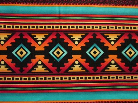 Navajo Teal Border Traditional Native American Print Cotton Fabric. $2.99, via Etsy.: Wallpaper Teal, Native American Quilt, Border Patterns, Teal Pattern, Navajo Print, Native American Print, Navajo Pattern, Native American Decor, Native American Patterns