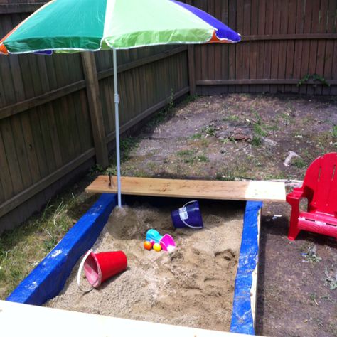 Homemade sandbox for $100 Kids Outdoor Play, Kids Outdoor, Sandbox, Outdoor Play, Outdoor Kids, Kid Stuff, Drinks