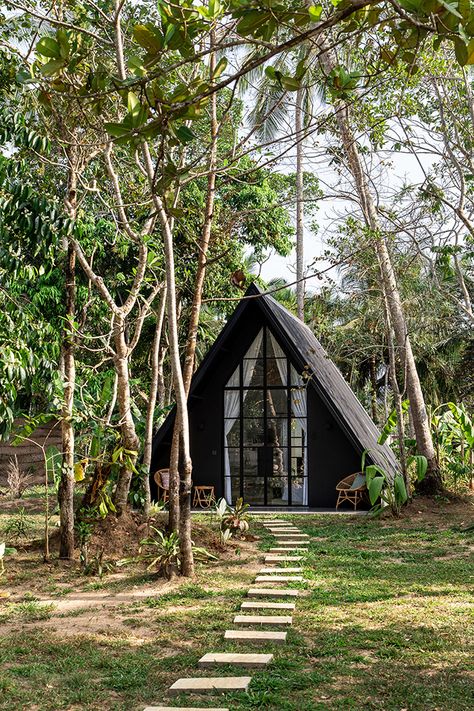 Sri Lanka’s Palm Hotel is ‘Shoreditch-infused tropical architecture’ Jungle Hotel, Forest Hotel, Tropical Forests, Industrial Aesthetic, Frame Cabin, Tropical Architecture, Single Story Homes, A Frame Cabin, Minimal Home