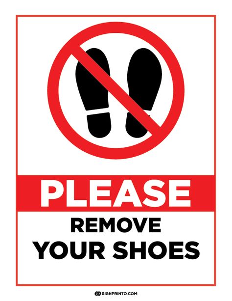 No Shoe Zone Sign, Shoes Not Allowed Sign, Remove Your Shoes Outside Poster, Please Remove Your Shoes Sign Printable, No Shoes In The House Sign, Slow Down Sign, Please Remove Your Shoes Sign, Remove Your Shoes Sign, No Shoes Sign