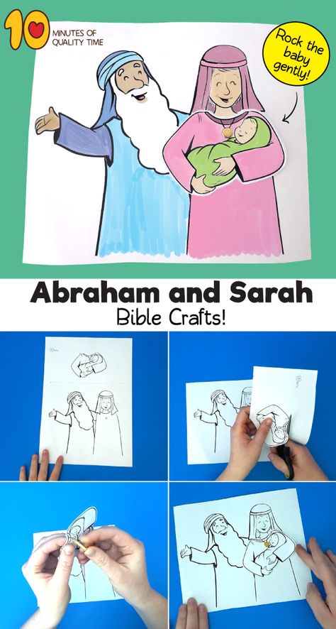 Abraham and Sarah Have a Baby Craft Abraham Bible Crafts, Toddler Bible Crafts, Abraham Bible, Toddler Bible, Father Abraham, Bible Crafts Sunday School, Baby Bible, Abraham And Sarah, Bible Activities For Kids