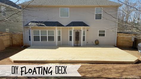 Ground Level Deck, Building A Floating Deck, Deck Diy, Floating Deck, Building A Porch, Patio Deck Designs, Deck Designs Backyard, Pergola Design, Ground Level