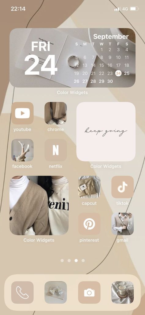 Widgets Pictures, Beige Home Screen, Lockscreen Iphone Quotes, Screensaver Iphone, Iphone Tutorial, Beige Theme, Widget Iphone, Aesthetic Widgets, Beige Home