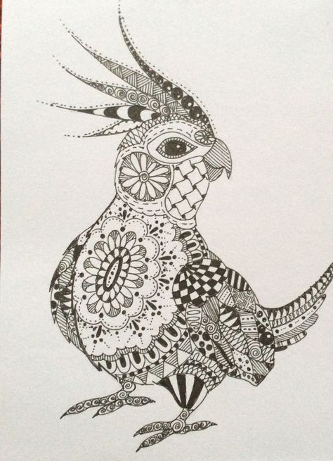 Zentangle Animals Art, Dream Catcher Vector, Zentangle Animals, 7th Grade Art, Bird Template, Ear Tattoo Ideas, Ear Tattoos, Zentangle Artwork, Mandala Canvas