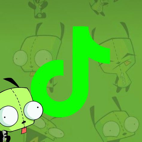 Gir Invader Zim Aesthetic, Zim Aesthetic, Invader Zim Aesthetic, Gir Invader Zim Pfp, Tiktok App Icon, Widget Covers, Scene Icons, Tiktok App, Spooky Background