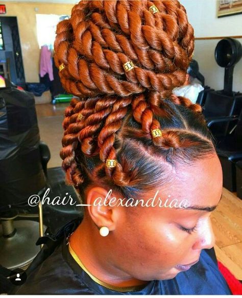 Bronze orange big braided twist. Jumbo Twists, Twist Braid Hairstyles, Beautiful Braids, African Braids Hairstyles, Box Braids Hairstyles, Twist Braids, African Hairstyles, Twist Hairstyles, Love Hair