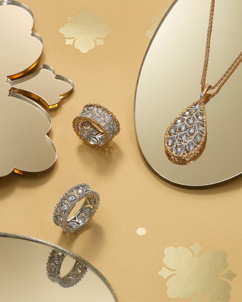 Buccellati - The Holiday Gift Guide is finally here in all... Buccellati Jewelry, Jewellery Diamond, New Canaan, Luxury Jewellery, White Gold Set, Pave Pendant, Italian Jewelry, Indian Wedding Jewelry, Button Earrings