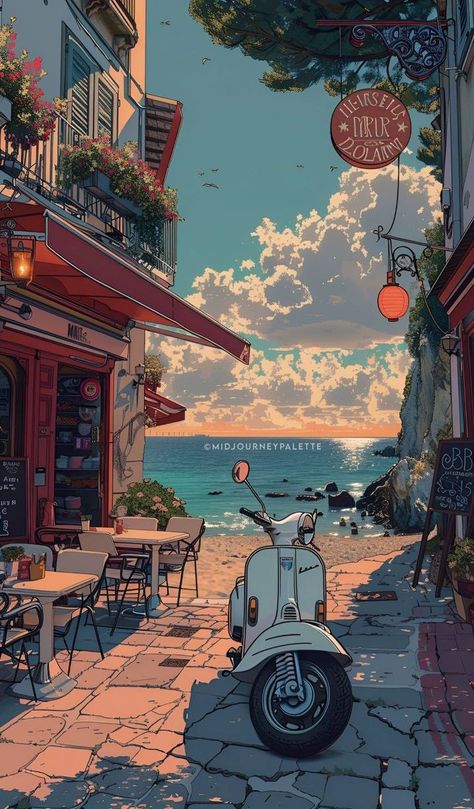 Dreamy Art Drawing, Arte 8 Bits, Scenery Pictures, Time For Yourself, Arte Sketchbook, Cool Wallpapers Art, Dreamy Art, Anime Scenery Wallpaper, New Wallpaper