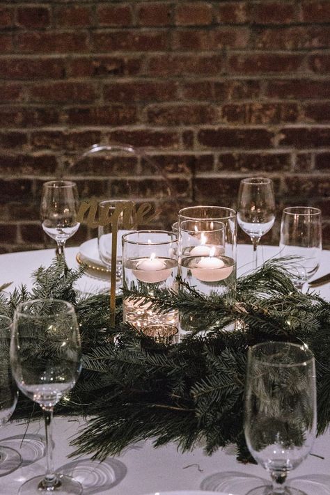 Pampas Winter Wedding, Winter Greenery Centerpiece Round Table, Black And Green Winter Wedding, Winter Wedding Floral Centerpieces, Winter Wedding Aisle Decorations, Dark Green Winter Wedding, Winter Greenery Centerpiece, Winter Wedding Greenery, Winter Wedding Reception Decorations