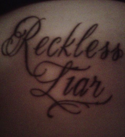 "Reckless Liar" .. Poor picture quality, but the tattoo on my ribs :) Reckless Tattoo Words, Liar Tattoo, Reckless Tattoo, Tattoo Words, Tattoo On, Tattoo Quotes, Vinyl Decals, Vinyl, Tattoos