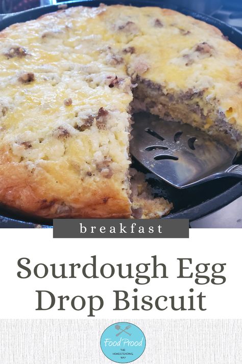 Ingredients:  1.5 Cups Discard <– Learn how to make your own sourdough starter!  ½ Cup Flour 2 Tablespoons Lard/Butter <– Make Your Own ¼ Cup Honey 1 Teaspoon Salt ½ Teaspoon Baking Soda 1 Teaspoon Baking Powder 10-12 Eggs Cooked Sauce or Bacon Veggies Diced Cheese <– Make Your Own Sourdough Egg Casserole, Sourdough Drop Biscuits Easy, Sourdough Egg Bake, Sourdough Discard Breakfast Casserole, Biscuit Breakfast Casserole, Breakfast Fritatta, Biscuit Breakfast, Sourdough Breads, Breakfast Casserole With Biscuits