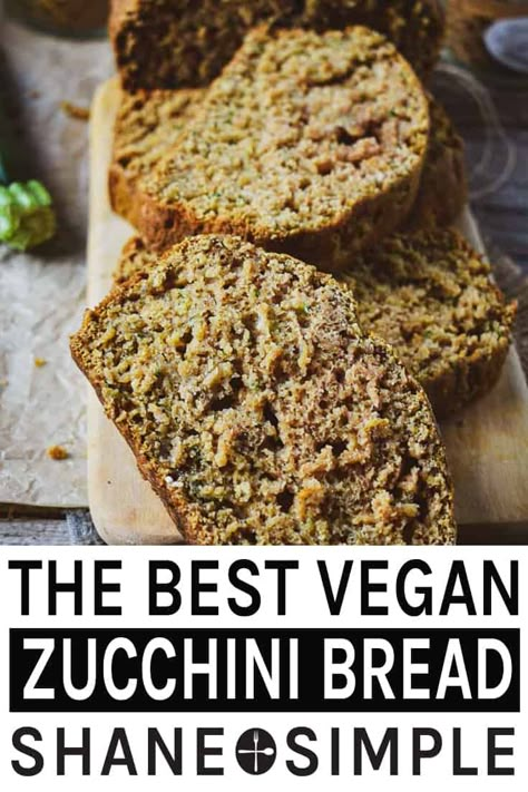 The BEST Vegan Zucchini Bread recipe! Cinnamon & nutmeg combined with healthy grated zucchini to make an incredible Fall loaf. No oil, easy, healthy, and delicious! #WFPBrecipe #VeganRecipe #plantbased #withoutoil #easyrecipe #cleaneating Vegan Zucchini Bread, Easy Zucchini Bread, Vegan Bread Recipe, Zucchini Bread Recipe, Wfpb Recipes, Vegan Zucchini, Zucchini Bread Recipes, Vegan Bread, Zucchini Bread