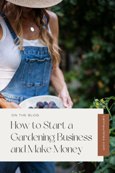 How to Start a Gardening Business and Make Money by Celina Unkles | Digital Entrepreneur and Business Strategist | I teach digital entrepreneurs how to start and grow a profitable online business. Are you an avid gardener looking to share your knowledge with the world? If you’re wondering how to start a gardening business and make money, keep reading. gardening business guide, entrepreneurial tips for gardeners, monetizing your gardening hobby, starting a small garden business Garden Consulting Business, Garden Business Ideas, Selling Plant Starts, How To Grow Your Business, Garden Consultant, Greenhouse Business, Gardening Hobby, Gardening Business, Plant Business