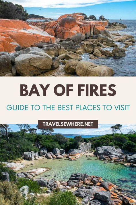 Best Places to Visit on The Bay of Fires, Tasmania - Travelsewhere #australia #tasmania #travel #wanderlust #traveltips #destinations #beach Australia Tasmania, Tasmania Road Trip, Tasmania Travel, 60th Bday, Travel Post, Gorgeous Scenery, Visit Australia, Pacific Islands, Free Camping