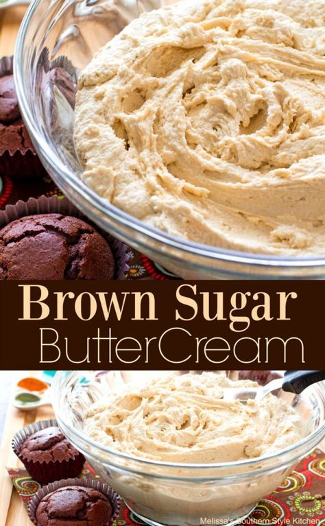 Brown Sugar Buttercream, Brown Sugar Frosting, Frosting Recipes Easy, Cake Frosting Recipe, Homemade Frosting, Icing Frosting, Buttercream Frosting Recipe, Gateaux Cake, Buttercream Recipe