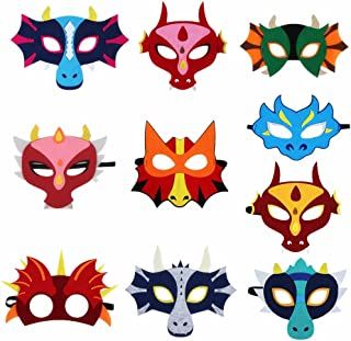 Amazon.com: dragon party supplies Dinosaur Mask, Dinosaur Party Decorations, Dragon Birthday Parties, Dragon Mask, Animal Face Mask, Up Costume, Felt Mask, Dragon Birthday, Dragon Costume