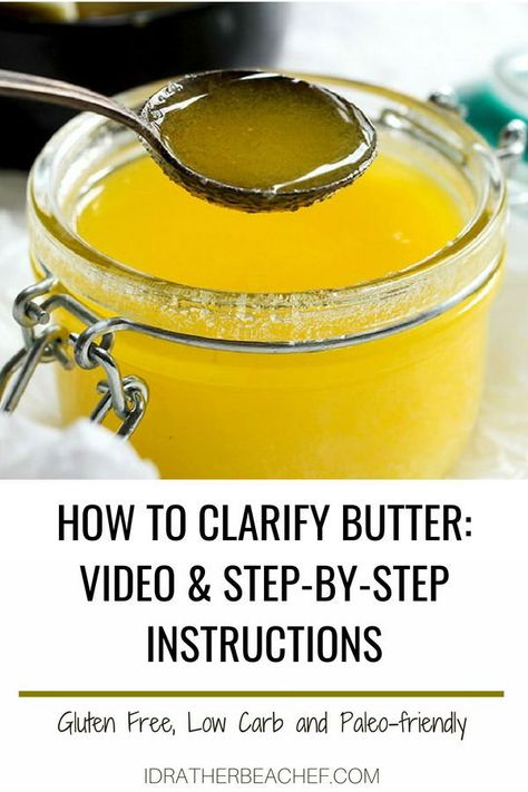 Learning how to clarify butter is easy. Follow along with me in the video in this post to see exactly how it is done. #glutenfree #lowcarb Clarify Butter, Skin Care At Home, Ghee Benefits, Baking Easy, Cleansing Drinks, Healthy Food Alternatives, Compound Butter, Homemade Butter, Lebanese Recipes