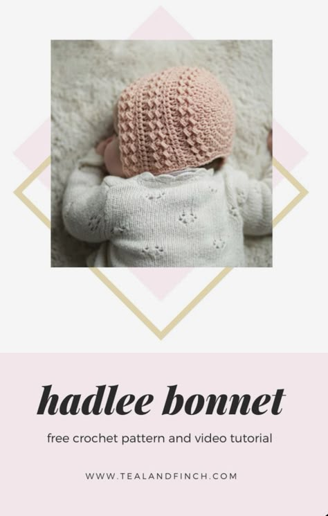 Cute Baby Bonnet Crochet Baby Hat Light Weight Yarn Free Pattern, Newborn Bonnet Crochet Pattern, Crochet Baby Bonnet Free Pattern, Crochet Baby Bonnet Pattern, Bonnet Crochet Pattern, Baby Bonnet Crochet Pattern, Simple Crochet Pattern, Baby Bonnet Pattern, Crochet Baby Bonnet