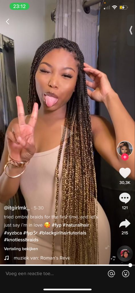 Black Blonde Ombre Braids, Ombré Knotless Braids With Curls, Braids With Ombre Color, Ombre Box Braids Black Women, Ombre Braids Black Women, Ombré Knotless Braids, Ombre Knotless Braids, Ombré Braids, Black And Blonde Ombre