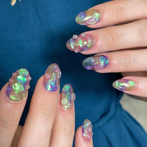 waterdrop nail inspo by @angelcitynails #IPSY Waterdrop Nails, Water Drop Nails, Drop Nails, Euphoria Nails, Nails At Home, Water Drop, Water Drops, Nails Ideas, Nails Art