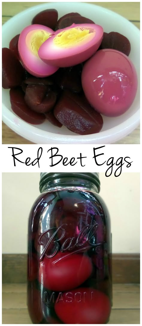 Red Beet Eggs, Pickled Beets And Eggs, Beet Eggs, Appetizers Shrimp, Dinner Eggs, Pickled Eggs Recipe, Eggs Dinner, Hard Boiled Egg, Pickled Eggs