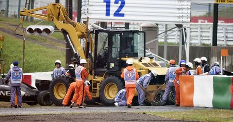 Jules Bianchi crash: F1 chiefs to review use of mobile cranes ahead of weekend's Russian Grand Prix - Mirror Online Jules Bianchi Crash, Jules Bianchi, Russian Grand Prix, Formula Uno, Fire Station, Car Safety, Sochi, Sport Event, Grand Prix