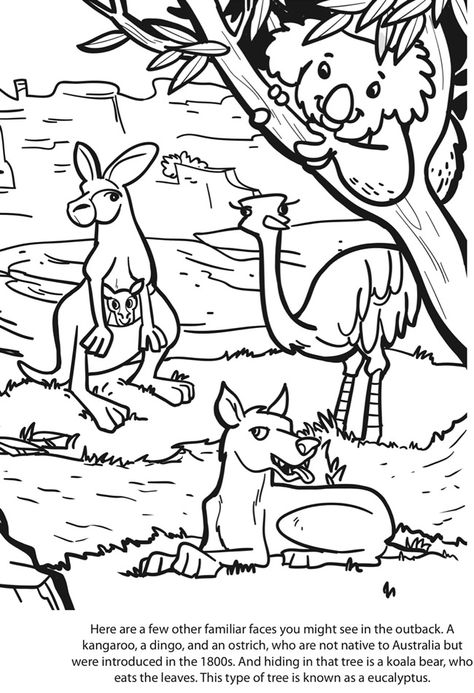 Australian Outback Zoomerang Vbs, Autumn In Australia, Aussie Outback, Printable Colouring Pages, Craft Preschool, North American Animals, Fathers Day Coloring Page, Stitched Cards, Animal Printables