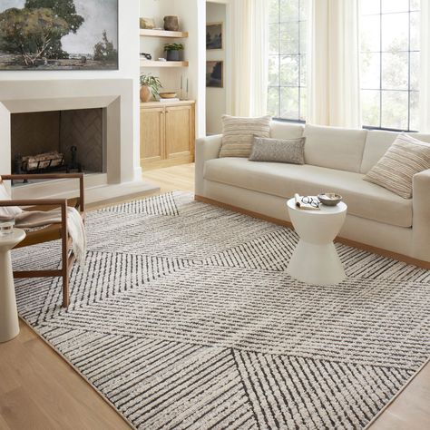 Elegant and understated, the Vive Collection modernizes diamond-shaped Moroccan rug motifs in neutral colors. Alexander Home, Square Area Rugs, Inspire Me Home Decor, Loloi Rugs, Moroccan Area Rug, Rug Direct, Striped Rug, Ivory Rug, Diamond Shaped