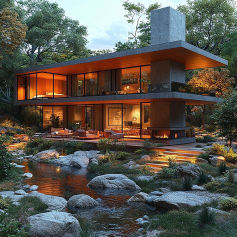 Indulge in the allure of a Mid-Century Modern Modernist Mansion in the Californian hills, 15,000 sqft. Golden hour color grading echoes California's vibrancy and mid-century design. Let this AI creation inspire your modernist home dreams. Can you feel the California sun's warmth or the creek's soothing ambience? Share your thoughts! 🌞🌿 #DreamHomeInspiration #LuxuryInteriors #MidCenturyModern #CaliforniaHills #LuxuryLiving #LuxuryDesign #LuxuryLifestyle #HomeGoals #InspiringHomes #LuxuryTravel #ModernistMansion Midcentury Modern Mansion, California Mansion, California Hills, California Luxury, Modernist Home, Modern Mansion, Color Grading, Dream Homes, Mid Century Design