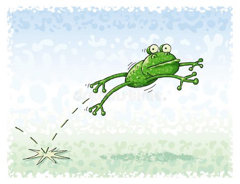 High Illustration, Frog Jumping, Frog Clipart, Jumping Frog, Realistic Photos, Blue Cartoon, Frog Illustration, Frog Pictures, Green Meadow