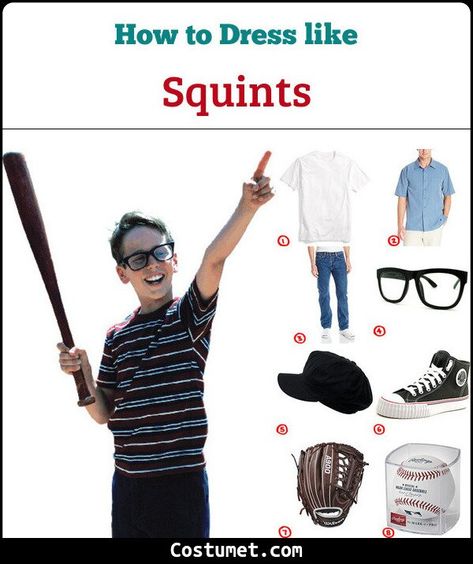 Squints (The Sandlot) Costume for Cosplay & Halloween 2021 Squints Sandlot Costumes, The Sandlot Costumes, Teen Boy Costume, Squints Costume, Sandlot Squints, Squints Sandlot, Sandlot Costume, Classic 90s Movies