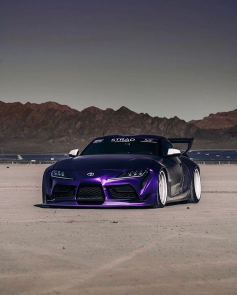 Purple Supra Wallpaper, Purple Supra, Widebody Supra, Pink Toyota, Christmas Pictures Free, Widget Pics, Luxury Car Photos, Purple Car, Aesthetic Pastel