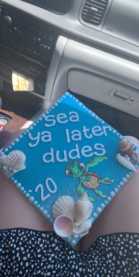 My fav movie, a play on words, and glitter. What else could you ask for! Grad Cap High School, Disney Grad Caps, Disney Graduation Cap, Grad Cap Ideas, Funny Graduation Caps, Disney Graduation, College Grad Cap Ideas, Grad Cap Decorated, Homecoming Freshman