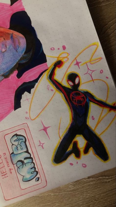 Spider Man Graffiti Art, Spiderman Into The Spiderverse Aesthetic, Spiderman Drawing Sketches, Spiderman Sketchbook, Image Spiderman, Spiderman Drawing, Spiderman Art Sketch, Spider Art, Minimalist Tattoos