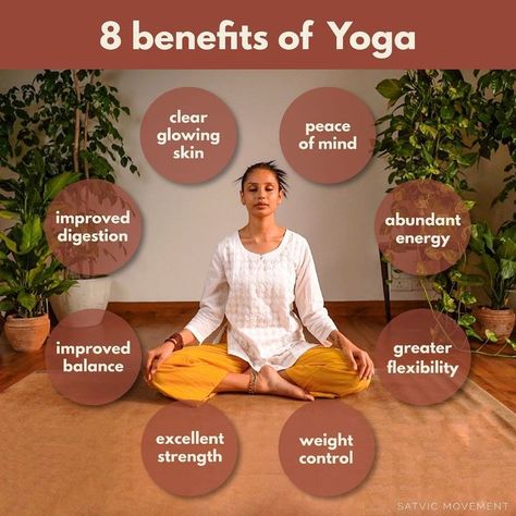 8 benefits of Yoga Satvic Movement, Benefits Of Yoga, Yoga Photography, Yoga Poses For Beginners, Yoga Pose, Yoga Benefits, Mind Body Soul, Yoga For Beginners, Body And Soul