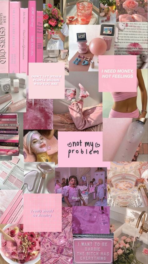 Girly Mood Board Aesthetic, 2023 Vision Board Pictures Aesthetic Pink, Vision Board Pink Aesthetic Pictures, Light Pink Vision Board, Self Care Aesthetic Ideas Pink, Pink 2023 Vision Board, Focus On Myself Wallpaper, Focused Girl Aesthetic, Pink Vison Boards