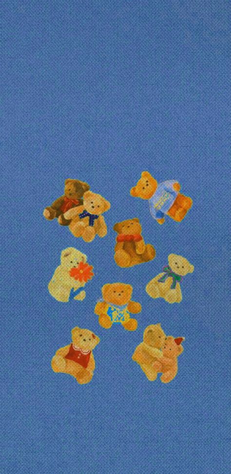 #aesthetic #wallpaper #background #icon #teddybears Message Background Aesthetic, Whimsy Twee Aesthetic Wallpaper, Cute Blueberry Wallpaper, Wallpaper Iphone Teddy Bear, Wallpaper Backgrounds Fall Aesthetic, Blue Teddy Bear Wallpaper, Funny Backgrounds Wallpapers, Aesthetic Dog Wallpaper Iphone, Very Simple Wallpaper