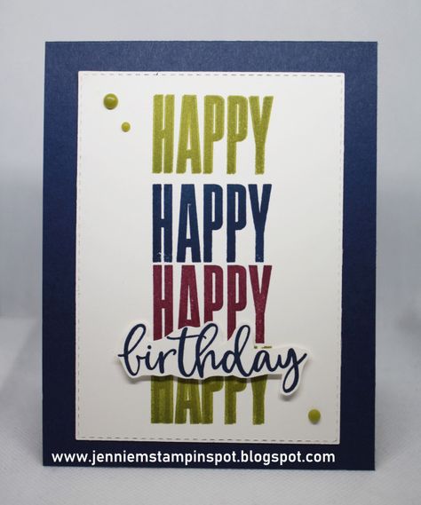 Birthday 2023, Simple Birthday Cards, Masculine Birthday Cards, Simple Birthday, Birthday Cards For Boys, Birthday Cards For Men, Happy Birth, Cards Birthday, Card Challenges