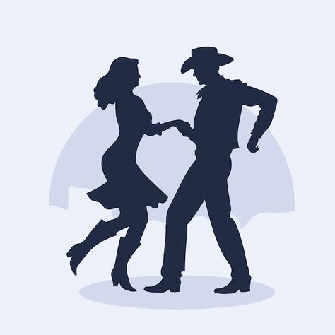 Free vector hand drawn dancing cowboy si... | Free Vector #Freepik #freevector #silhouette #western #cowboy #dancing Cowboy Dancing, Dancing Cowboy, Cowboy Silhouette, Western Dance, Cow Boy, Vector Hand, Photo Images, Western Cowboy, Graphic Resources