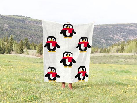 "Today’s free crochet pattern is the C2C Little Penguin Crochet Blanket Pattern which is a corner to corner blanket pattern, for this pattern you will need to know the following: How to crochet and do basic stitches like the chain stitch, slip stitch and double crochet stitch. How to do C2C. How to C2C increase and decrease. How to read a written C2C crochet pattern (the premium version has charts). How to change colors. This C2C Little Penguin crochet blanket pattern starts from the bottom Corner To Corner Blanket, Penguin Crochet, C2c Crochet Pattern, C2c Crochet Blanket, Crochet Afghan Patterns Free, Crochet Blanket Pattern, Corner To Corner, C2c Crochet, Crochet Patterns Free Blanket