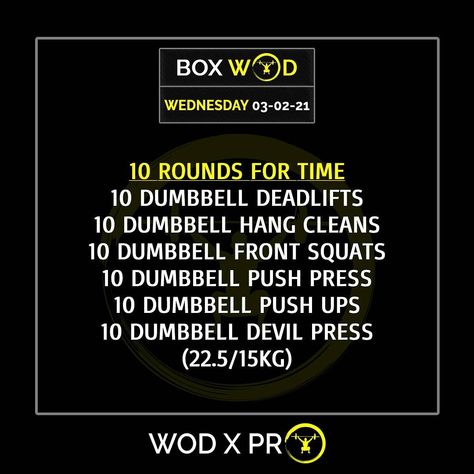 Dumbbell Bootcamp Workout, Body Weight Workouts Crossfit, Upper Body Workout At Home One Dumbbell, Wod Dumbbell Workouts, Crossfit Wod With Dumbbells, Workout Of The Day Crossfit, Crossfit Workouts At Home With Dumbbells, Home Wod Crossfit, Crossfit Dumbbell Workout