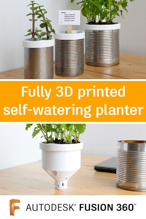 3d Plastic Printer Ideas, 3d Printing Garden Ideas, 3d Print Planter, 3d Printed Projects, Practical 3d Printing Ideas, 3d Print Ideas, Adapter Design, 3d Things, 3d Printing Business